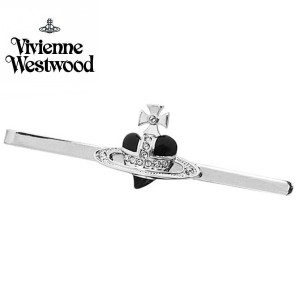 Vivienne Westwood ヴィヴィアン・ウエストウッド タイバー ネクタイピン DIAMANTE HEART シルバーブラック 65050033-02p419 ギフト プレ