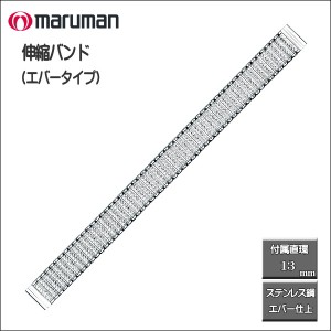 伸縮バンド ステンレス鋼 エバータイプ シルバー 時計際幅：12・13ｍｍに対応可 メール便利用で送料無料（代引き不可）
