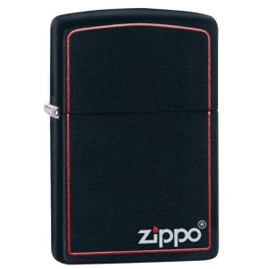 ジポー ZIPPO マットカラー ブラック ロゴ入り COLLECTION 218ZB Black Matte 正規代理店品 レギュラータイプ ネコポス便対応品