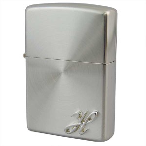 ジッポー ZIPPO イニシャルメタル H 両面スピン加工 レギュラーサイズ ネコポス便対応品