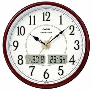 CASIO CLOCK カシオ クロック 電波アナログ掛け時計 温度・湿度表示 茶木目調 ITM-200J-5BJF ITM-200J-5BJF