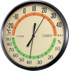 CITIZEN シチズン リズム時計工業 RHYTHM クロック 温度湿度計掛タイプ TM-42 9CZ013-006