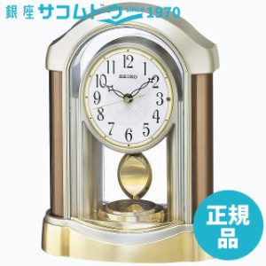 SEIKO CLOCK セイコー クロック 置き時計 電波 アナログ 飾り振り子 薄金色パール BZ238B