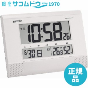 SEIKO CLOCK セイコー クロック 時計 掛け時計 置き時計 兼用 デジタル 電波時計 温度表示 湿度表示 プログラム機能 SQ435W