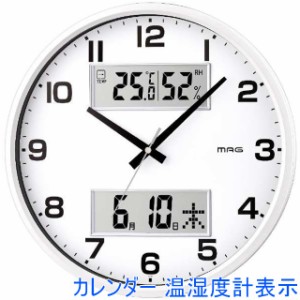 MAG マグ 温度・湿度・カレンダー表示機能付き掛時計 W-766WH-Z ノア精密