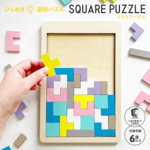 木製！ひらめき　図形パズル　SQUARE PUZZLE スクエアパズル　木製パズル　知育　知育玩具