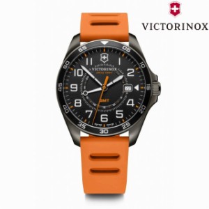 ビクトリノックス VICTORINOX FieldForce Sport フィールドフォース スポーツ GMT(ブラック) ラバーストラップ (オレンジ)241897 腕時計 