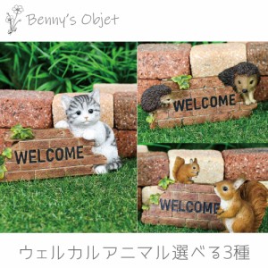 ベニーズ（Benny's） 置物 オブジェ アニマル ウェルカムキャット ウェルカムハリネズミ ウェルカムリス