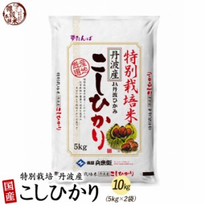 特別栽培米 コシヒカリ 10kg(5kg×2袋) 精白米 丹波産 令和5年産 単一原料米 送料無料 精米工場からの直送品
