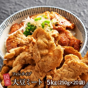 雑穀 雑穀米 国産 大豆ミート(フィレ) 5kg(250g×20袋) 送料無料 畑のお肉 ビーガン ベジタリアン ダイエット食品 置き換えダイエット ソ