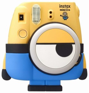 【中古　保証付 送料無料】FUJIFILM インスタントカメラ チェキ instax mini8 「ミニオン」 INS MINI 8 MINION フィルムカメラ/送料無料