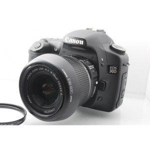 【中古　保証付 送料無料】Canon デジタル一眼レフカメラ EOS 30D レンズキットレ EF-S18-55 IS レンズキット/一眼レフカメラ/初心者