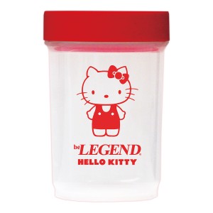 ビーレジェンド ハローキティ ダンベルシェイカー【RED×CLEAR】500ml　目盛り付　シェーカー　beLEGEND 