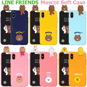 送料無料(速達メール便) LINE FRIENDS Mascot Soft ケース iPhone SE3 12 Pro Max mini SE2 11 XS X 8 7 Plus Galaxy S10