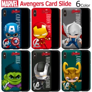 ★送料無料(速達メール便) MARVEL Avengers Card Slide バンパー ケース iPhone SE3 SE2 XS Max XR X 8 7 Plus Galaxy S10