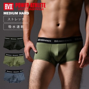 WEB限定 B.V.D. POWER-ATHLETE ミディアムハード ローライズボクサーパンツ BVD パワーアスリート スポーツ インナー ジム ランニング ト