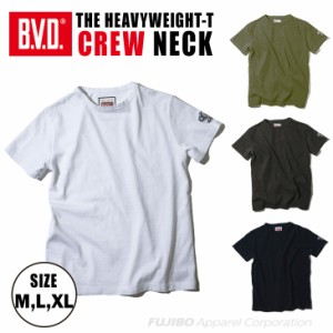 B.V.D. ヘビーウエイト クルーネックTシャツ（M/L/XL）綿100％ BVD GR590