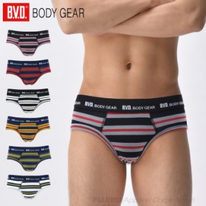 BVD BODYGEAR ボディギア ビキニブリーフ WEB限定 綿混先染ボーダー(M/L/LL)BXA010