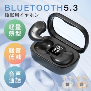 ワイヤレスイヤホン 睡眠イヤホン 小型  Bluetooth5.3 軽量薄型 iPhone/Android適用 音声通話 遮音性 音質よし 安定装着 長時間再生 ワイ