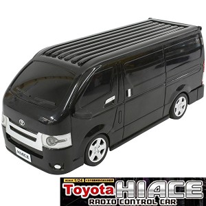 【送料無料】トヨタ ハイエース ラジコン ブラック TOYOTA HIACE 1/24 R/C ラジオコントロールカー ハイエースラジコン 男の子プレゼント