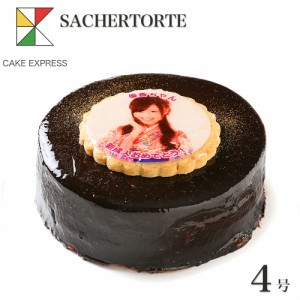 写真ケーキ ザッハトルテ チョコレートケーキ 4号 バースデーケーキ 誕生日ケーキ 【送料無料】 フォトケーキ イラスト