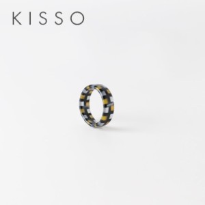 メール便可2個まで キッソオ ピンキーリング 鯖江 メガネ素材の指輪 KISSO 370 ブラックブロック