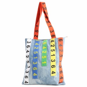 ナンバー ストライプ デザイン トートバッグ ゴシック モード系 パンク ロック V系 ユニセックス BAG キャンバスバッグ 鞄 Bag