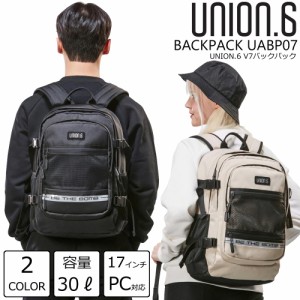 リュック メンズ レディース UNION6 ユニオンシックス メッシュポケット 機能的 撥水 韓国 通勤 通学 リュックサック ポリエステル シッ