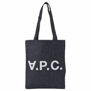 アーペーセー バッグ A.P.C. レディース メンズ ユニセックス COCSX M61445 IAI INDIGO APC ロゴプリント デニム トートバッグ ショルダ