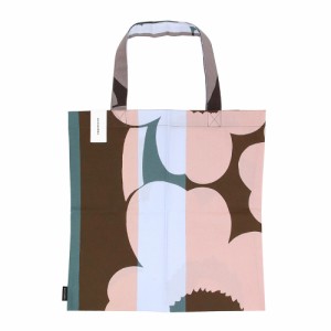 マリメッコ バッグ marimekko トートバッグ エコバッグ Unikko Ralli BAG コットン マルチカラー(ブラウン×ペトロル×ピンク) 071450 87