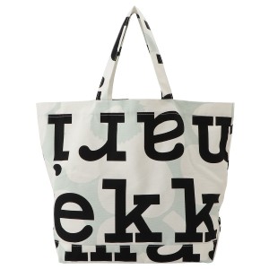 マリメッコ バッグ marimekko レディース ユニセックス 091011 619 ウニッコ柄×マリロゴ コットンキャンバス トートバッグ ライトグリー