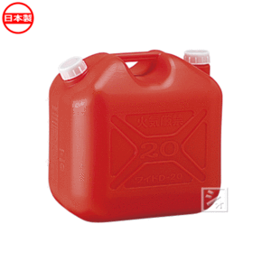 プラテック工業 灯油缶 20L （赤） KT-20 ノズル無 日本製