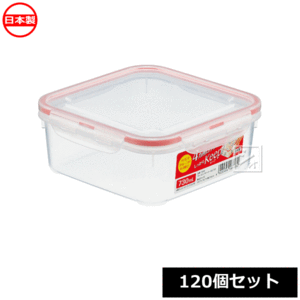 【法人配送限定】 イノマタ化学 食品保存容器 フォーロックキーパー SQ-730　120個セット 1854 日本製