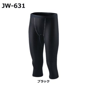 おたふく手袋 インナー JW-631 BT冷感 パワテコ 7分丈パンツ ブラック 【メール便送料無料】