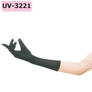 おたふく手袋 UV手袋 アームカバー UV-3221 メッシュ セミロング手袋 （1双） 【メール便送料無料】