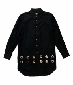 ブラックコムデギャルソン ハトメデザインロングシャツ 18ss 1A-B001 メンズ SIZE S BLACK COMME des GARCONS 中古