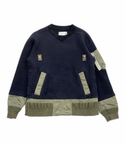 サカイ スウェット Nylon Twill Mix Sponge Sweat Pullover 22ss メンズ SIZE 3 sacai 中古