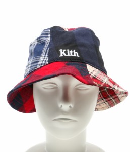 キス ハット パッチワ-クチェック バケットハット レディース SIZE - KITH 中古