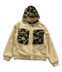 美品 アベイシングエイプ ボアジャケット BIG POCKET RELAXED FIT BOA JACKET 001LJI801004M メンズ SIZE XL A BATHING APE 中古