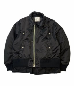 サカイ ブルゾン ジップアップ ブラック Nylon twill mix Blouson 22AW 22-02824M メンズ SIZE 1 sacai 中古