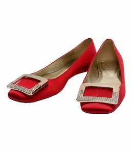 ロジェヴィヴィエ パンプス RED Satin レディース SIZE 34 Roger Vivier 中古