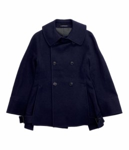 ヨウジヤマモトプリュスノアール ピーコート Side Belt Wool P-coat レディース SIZE 1 yohji yamamoto Noir 中古