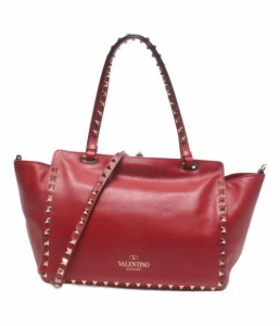 バレンチノ 2wayハンドバッグ ショルダーバッグ 斜め掛け ロックスタッズ レディース  VALENTINO 中古