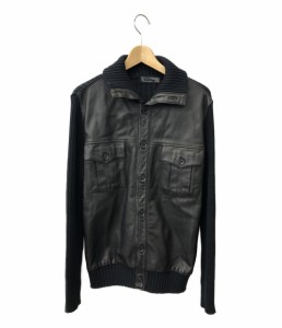 ザラ セータードッキングレザージャケット メンズ SIZE L (L) ZARA 中古