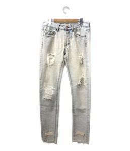 オフホワイト ダメージ加工 デニムロングパンツ ジーンズ メンズ SIZE 31 (M) Off White 中古