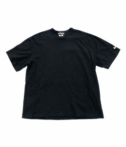 ブラックコムデギャルソン 半袖Ｔシャツ 袖スウォッシュロゴ刺繍 23ss 1K-T106 メンズ SIZE S BLACK COMME des GARCONS 中古