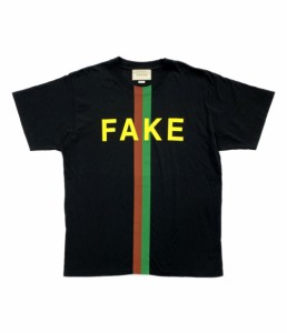 グッチ 半袖Ｔシャツ FAKE黒 レディース SIZE S GUCCI 中古