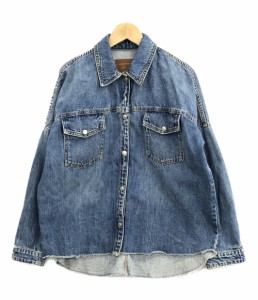 裾カットオフ デニムジャケット レディース SIZE S (S) THE DENIM OVERSHIRT IN MIC BLU 中古