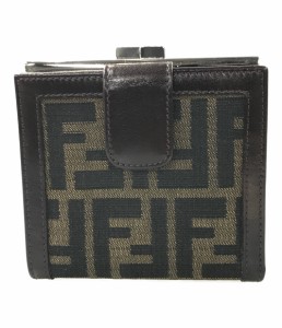 フェンディ 二つ折り財布 ズッカ レディース FENDI 中古