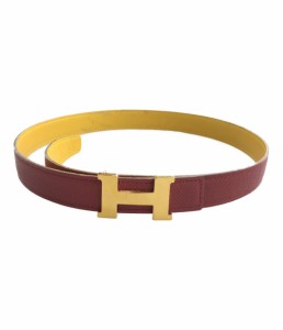 エルメス ベルト Hバックル ゴールド金具 リバーシブル □Ａ刻印 コンスタンス レディース SIZE    HERMES 中古